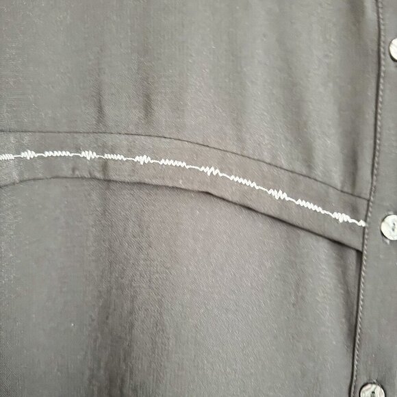 Patrizia Luca Milano Black Button Up Blouse M/L Classic EUC - Picture 5 of 7